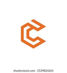Hexagon Letter C Logo design vector template