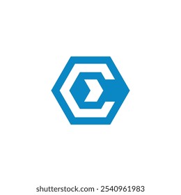 Letra hexagonal C Logo diseño Vector Plantilla