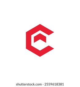 Hexagon Letter C Logo design vector template