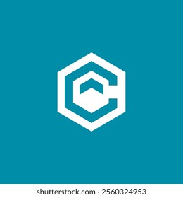Hexagon Letter C Logo design vector template