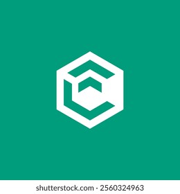 Hexagon Letter C Logo design vector template