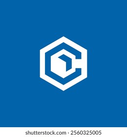 Hexagon Letter C Logo design vector template