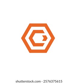 Hexagon Letter C Logo design vector template