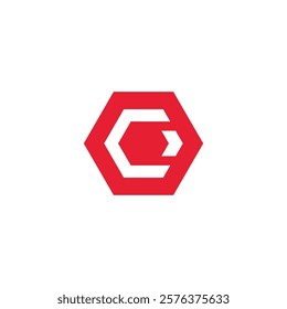 Hexagon Letter C Logo design vector template