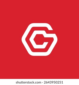 Hexagon Letter C logo design vector template