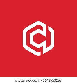Hexagon Letter C logo design vector template
