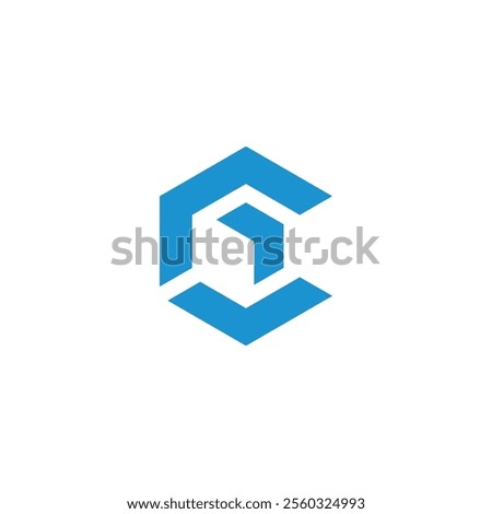 Hexagon Letter C Logo design vector template