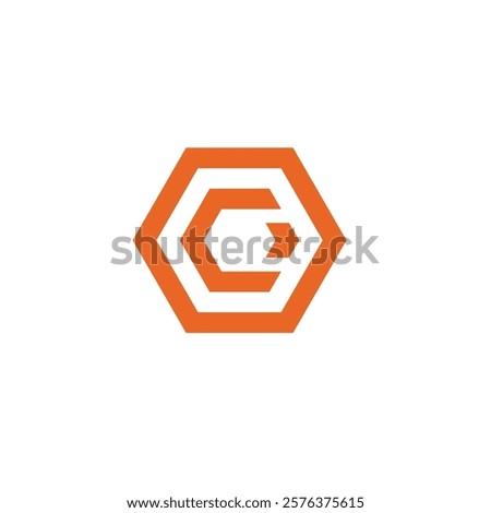 Hexagon Letter C Logo design vector template