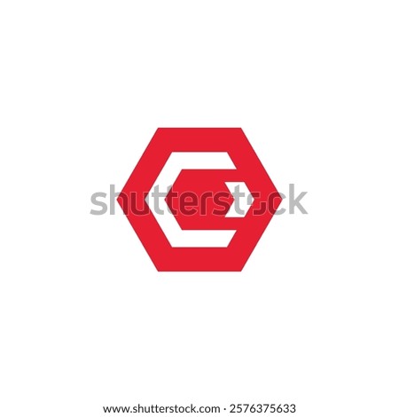 Hexagon Letter C Logo design vector template