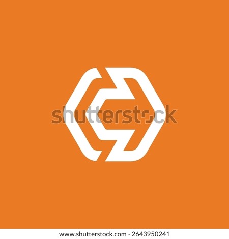 Hexagon Letter C logo design vector template