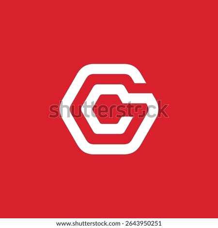 Hexagon Letter C logo design vector template