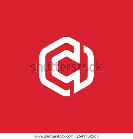 Hexagon Letter C logo design vector template