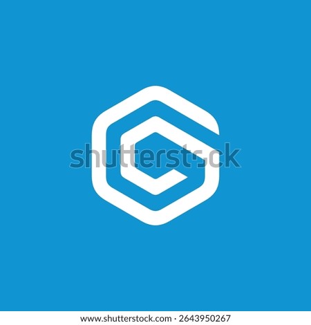 Hexagon Letter C logo design vector template