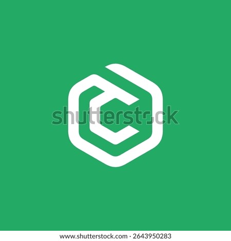 Hexagon Letter C logo design vector template