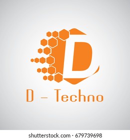 Hexagon Letter D Logo. D Letter Design vector with Hexagon