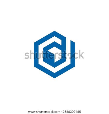 Hexagon Letter d Logo design vector template