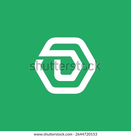 Hexagon Letter D Logo design vector template