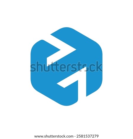 Hexagon Letter E Logo design vector template on white background