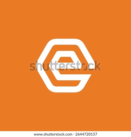 Hexagon Letter E Logo design vector template