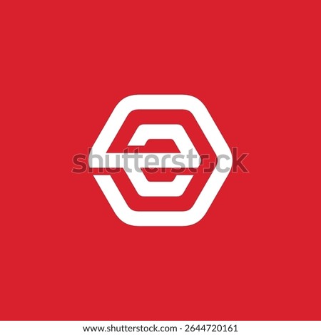Hexagon Letter E Logo design vector template