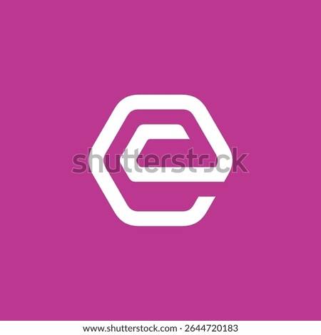 Hexagon Letter E Logo design vector template