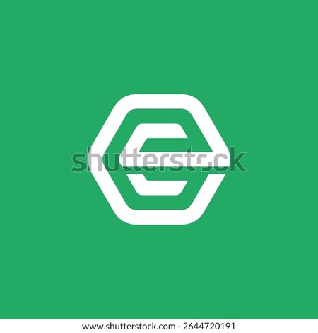 Hexagon Letter E Logo design vector template