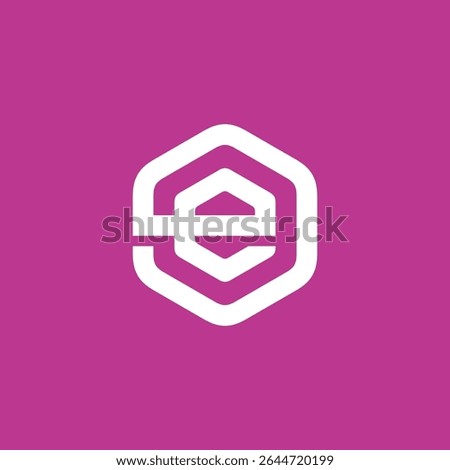 Hexagon Letter E Logo design vector template