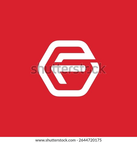 Hexagon Letter F Logo design vector template