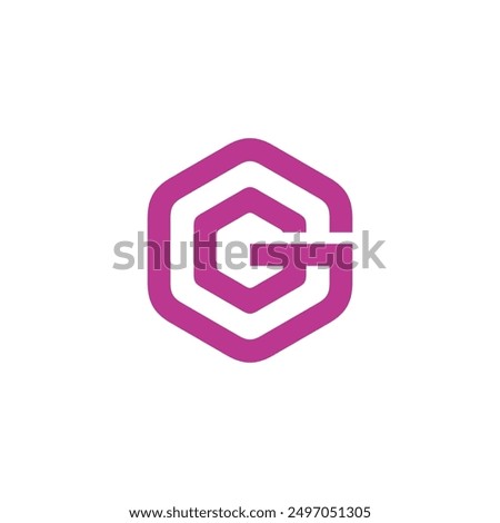 Hexagon Letter G Logo design vector template