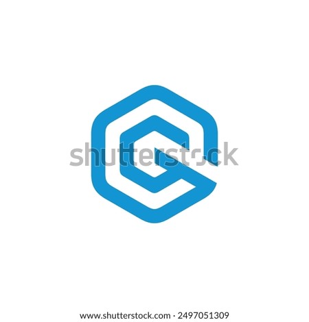 Hexagon Letter G Logo design vector template