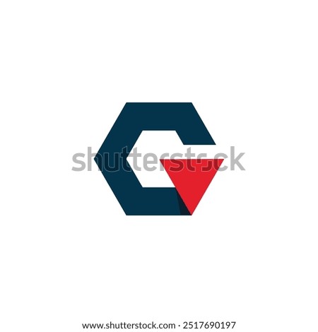 Hexagon Letter G logo design vector template