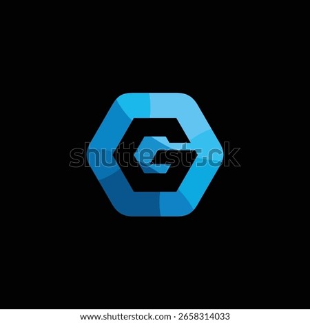 Hexagon Letter G Logo Design Vector Template