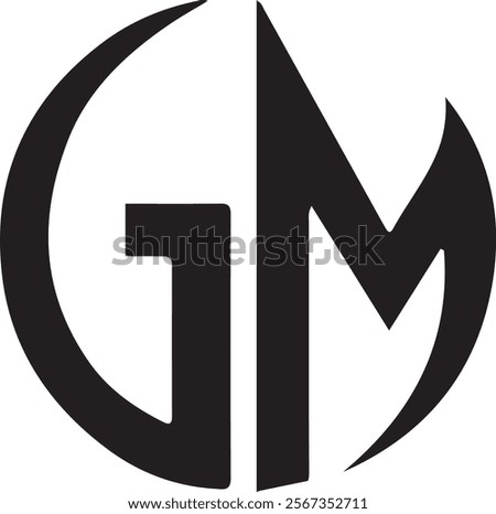 Hexagon Letter G and M Construction Architecture Building Logo. Flat Vector Logo Design Template Element