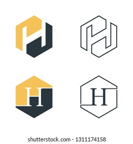 Hexagon letter H graphic vector for web icon or smartphone app. Hexagon geometric concept design. Vector illustration EPS.8 EPS.10