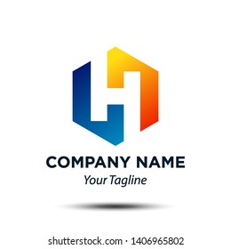 Hexagon Letter H Icon Vector Logo Template