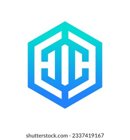 hexagon letter h logo design for company