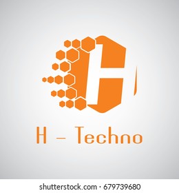 Hexagon Letter H Logo. H Letter Design vector with Hexagon