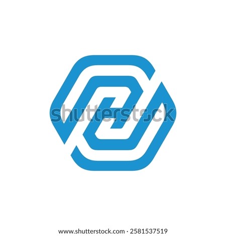 Hexagon Letter H Logo design vector template on white background