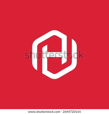 Hexagon Letter H Logo design vector template