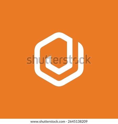 Hexagon Letter J Logo design vector template