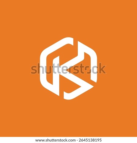 Hexagon Letter K Logo design vector template