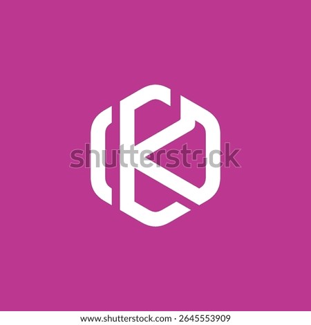 Hexagon Letter K Logo design vector template