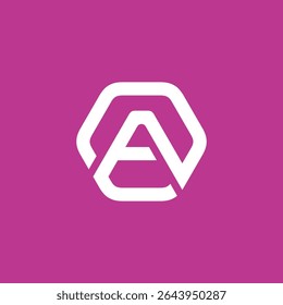 Hexagon Letter A logo design vector template