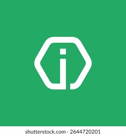 Letra hexagonal I Logo diseño Vector Plantilla