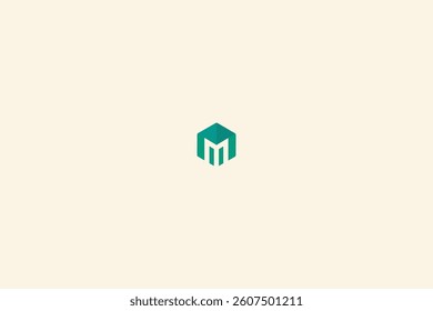 Hexagon Letter M Guardian Logo, abstract monogram design useful for any type of business.. 