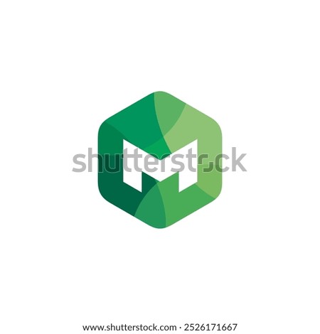 Hexagon Letter M Logo design vector template