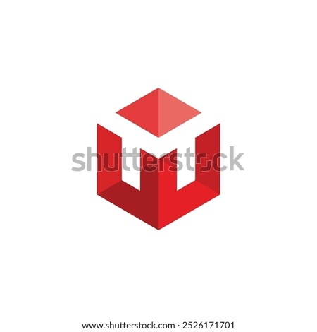 Hexagon Letter M Logo design vector template