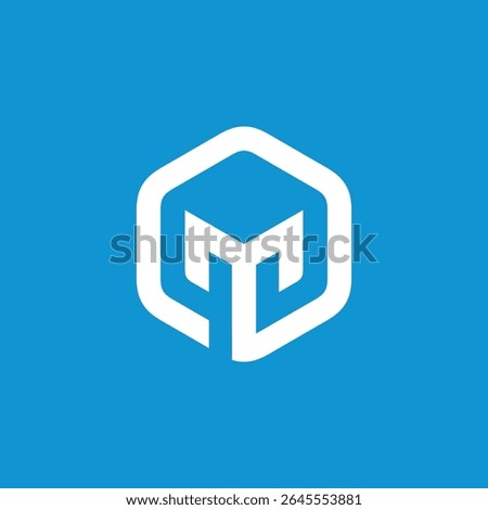 Hexagon Letter M Logo design vector template
