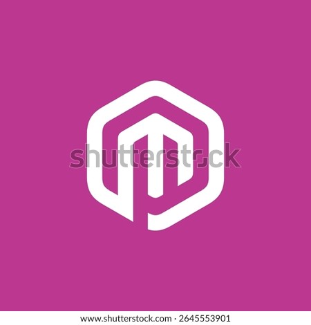 Hexagon Letter M Logo design vector template