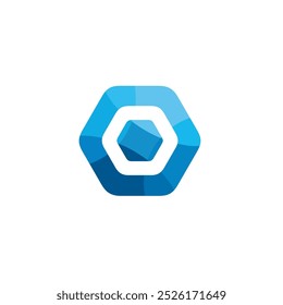 Hexagon Letter O Logo design vector template